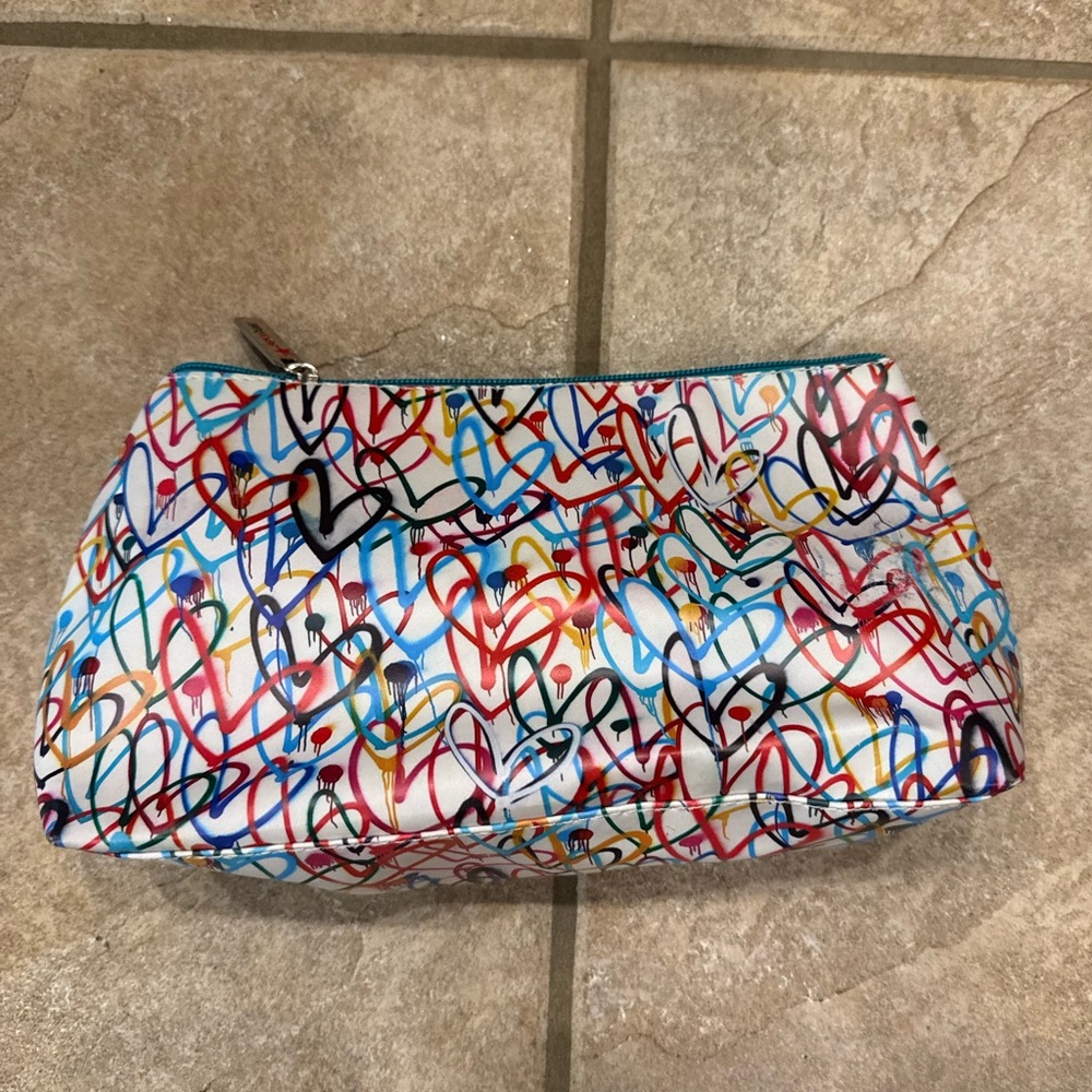 Sexy Hair Colorful Graffiti Hearts Patterned Makeup Bag Pouch
